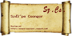 Szépe Csongor névjegykártya