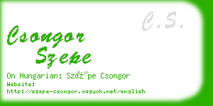 csongor szepe business card